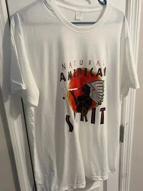 White Short-Sleeve 'Natural American Spirit' Graphic Tee